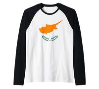 Cipro Bandiera Repubblica di Cipro Cuore I Love Cyprus Maglia con Maniche Raglan