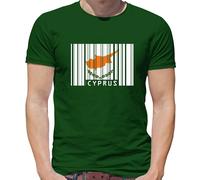 Cipro Barcode Bandiera - Maglietta Uomo - Bandiera Della Repubblica Cipro