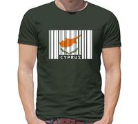 Cipro Barcode Bandiera - Maglietta Uomo - Bandiera Della Repubblica Cipro