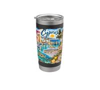 Cipro Medio Oriente, Asia, Isola, Mar Mediterraneo Bicchiere termico in acciaio inox doppia parete