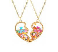 Ciqocibi 2er Set Collana per Migliori Amiche con Medaglione a Cuore Collana dell'Amicizia per Donne Ragazze
