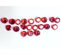 Circa 5x5 MM Arancione Sapphire Loose Gemme Lotto 20 Pz Taglio Rotondo ~ Omaggio