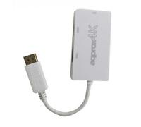 Circa circa C37 Adattatore da DisplayPort a HDMI/DVI/VGA Bianco