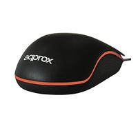 Circa ottico, 800 DPI, Mouse USB ergonomico, colore: nero/arancione