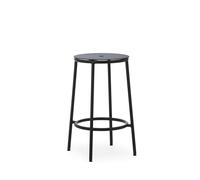 Circa Sgabello Bar H65 Nero/Alluminio Nero