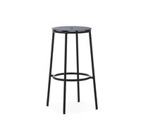 Circa Sgabello Bar H75 Nero/Alluminio Nero