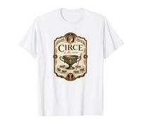 Circe e i suini Mitologia Greca Odissea Strega Maglietta con Stampa Grafica Economica, Uomo, Bianco, L