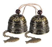 Circe-eu 2 Campane Fengshui a Forma di Drago Vintage Fengshui per casa, Giardino, da Appendere, buona Fortuna, benedizione