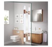 CIRCIR Acrylic Clear Crystal Push Pull Bar - 23/31/39/47/59 inch Long,Indoor Shower Door Handle, for Barn/Bathroom/Office, Double Side Mounted(Rose Gold,Length-60cm/23.6in)