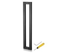 CIRCIR Barn Bathroom Entry Two-Sided Door Push Bar,Door Pull Stainless Steel Pulls Door Handles Set, 17inch/24inch/32inch/40inch/47inch/59inch Gates Handle(Black,120cm/47inch)