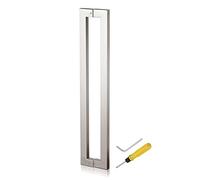 CIRCIR Barn Bathroom Entry Two-Sided Door Push Bar,Door Pull Stainless Steel Pulls Door Handles Set, 17inch/24inch/32inch/40inch/47inch/59inch Gates Handle(Silver,150cm/59inch)