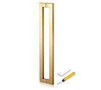 CIRCIR Barn Bathroom Entry Two-Sided Door Push Bar,Door Pull Stainless Steel Pulls Door Handles Set, 17inch/24inch/32inch/40inch/47inch/59inch Gates Handle(Gold,60cm/24inch)
