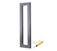 CIRCIR Barn Bathroom Entry Two-Sided Door Push Bar,Door Pull Stainless Steel Pulls Door Handles Set, 17inch/24inch/32inch/40inch/47inch/59inch Gates Handle(Gray,60cm/24inch)