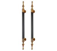 CIRCIR Barn Patio Sliding Gate Kitchen Cabinet Pull Handle,Barn Door Handles and Pulls, with Hardware, for Indoor Outdoor Door(Black,60cm/23.6in)