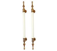 CIRCIR Barn Patio Sliding Gate Kitchen Cabinet Pull Handle,Barn Door Handles and Pulls, with Hardware, for Indoor Outdoor Door(White,80cm/31.5in)