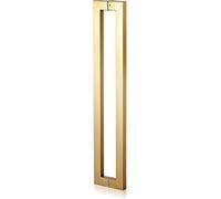 CIRCIR Commercial Rectangle Shape Door Pull Handle,Interior Exterior Front Door Handle, Brushed Stainless Steel Finish(Gold,80cm/2.6ft)
