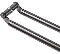 CIRCIR Double Sided Barn Door Handles,Stainless Steel Push Pull Door Handle, for Entrance Kitchen Interior Exterior Door(Black,60cm/24in)