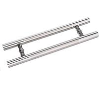 CIRCIR Double Sided Door Handle,Silver 304 Stainless Steel Entry Push Pull Door Handle, for Commercial, Home, Bathroom(80cm/31in)