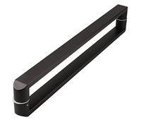 CIRCIR Double Sided Sliding Barn Door Handles,Door Pull Stainless Steel Door Handle Pull, Interior/Exterior Gates Handle, for Bathroom WC Bank Conference Room(Matte Black,154cm/60inch)