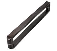 CIRCIR Double Sided Sliding Barn Door Handles,Door Pull Stainless Steel Door Handle Pull, Interior/Exterior Gates Handle, for Bathroom WC Bank Conference Room(Black,154cm/60inch)