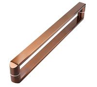 CIRCIR Double Sided Sliding Barn Door Handles,Door Pull Stainless Steel Door Handle Pull, Interior/Exterior Gates Handle, for Bathroom WC Bank Conference Room(Rose Gold,124cm/49inch)