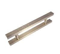 CIRCIR for Barn/Sliding Gate/Glass Doors,Rustic Door Pull Handle with Carving Craft Design, Heavy Duty Interior External Door Hardware Set(Length: 120cm)