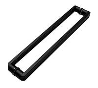 CIRCIR Home Barn Entrance Office Interior/Exterior Doors Handle,Door Pull Sliding Door Handles Black Glass/Wood/Metal Door Push Bar, Mounted Back to Back(64cm/25inch)