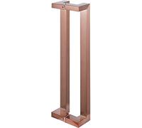 CIRCIR Modern Contemporary Entry Door Handle,Square Shape Shower Door Handle, Stainless Steel Barn Gate Pulls Heavy Duty(Rose Gold,60cm/24in)