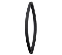 CIRCIR Modern Pull for Shower/Kitchen/Toilet,46cm/18in Stainless Steel Bathroom Door Handle with Mount Kits, Double Side Mounted(Black)