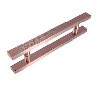 CIRCIR Rustic Style Handrail Door Handles Gate Handles,Pull with Hardware Set, for Interior and Exterior Doors(Red Bronze,120cm/47in)