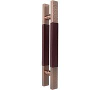 CIRCIR Two-Sided Stainless Steel Barn Door Handle,Chinese Style Sliding Door Pull Handle, for Exterior Glass/Wooden Gate(Red,80cm/31in)