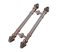 CIRCIR Vintage Heavy Duty Door Pull Handle with Carving Craft Design,Barn Door Handles, for Sliding Gate Garage Shed(Red Bronze,100cm/39.4in)