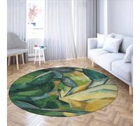 Circle Area Tappeti Cubismo Astrazione Strada vicino a L'estaque di Georges Braque Famoso Dipinto Stampa Tappeto per Cucina Caffè Sedia 91cm(Rotondo)
