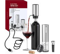 CIRCLE JOY Apribottiglie Elettrico Set Vino 4 in 1 con Cavatappi Ricaricabile