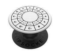 Circle Of Fifths - Black Music Theory Grafica per Musicisti PopSockets PopGrip Adesivo