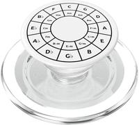 Circle Of Fifths - Black Music Theory Grafica per Musicisti PopSockets PopGrip per MagSafe