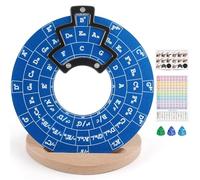 Circle of Fifths Wheel - Accessori per chitarra con grafico melodico degli accordi musicali, ruota di progressione per l'apprendimento musicale (blu scuro)