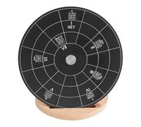 Circle of Fifths Wheel Chord Strumento di apprendimento teoria musicale con supporto borsa portaoggetti in lega di alluminio melodia di quinto grado per musicisti principianti