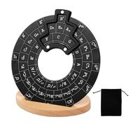 Circle of Fifths Wheel Metal Melody Tool Chord Wheel - Teoria della musica portatile per chitarra con supporto per musicians principianti (nero)