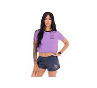 Circle smooth operator purple women s cropped top