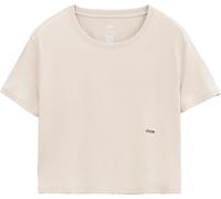 Circle - T-shirt corto da trail running - Smooth Operator Crop-Top W Sand per Donne in Pelle - Taglia L - Beige