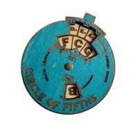 Circles of Fifths Ukulele, Wooden Music Chord Tool, 3.94in Tuning Reference Wheel, Beginner-Friendly Educational Aid for Teens, Piano Players, Composers, Young Musicians, Friends