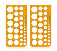 Circolare Righelli Geometrici,2 PcsCircolare Modello in Plastica,per Disegnare,Circolare Modello in Plastica Disegno Scala Chiara,Forte Tenacità per Disegni Matematici Architettonici (23 * 14 * 1 cm)