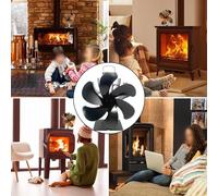 Circolatore d'aria per stufa a legna con sei lame per un migliore flusso di calo