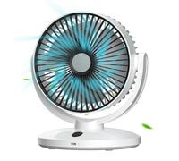 Circolatore d'aria personale portatile oscillante verticale del ventilatore | Ventilatore da comodino alimentato a batteria per casa, ufficio, comodino, viaggi, campeggio, pesca, estate spiaggia