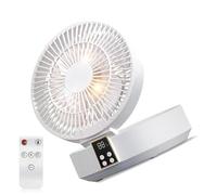 Circolatori d'aria desktop con luce notturna a LED a distanza 3 modalità di velocità 4000 mAh batteria ricaricabile salvaspazio pieghevole angolo regolabile ventilatore per sala studio