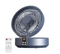 Circolatori d'aria desktop con luce notturna a LED remota 3 modalità di velocità 4000 mAh batteria ricaricabile salvaspazio pieghevole silenzioso ventilatore da tavolo USB per camera da letto
