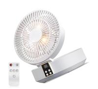 Circolatori d'aria desktop con telecomando LED Night Light 3 modalità di velocità 4000mAh batteria ricaricabile risparmio di spazio pieghevole