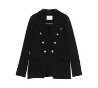 Circolo 1901 - Cotton Double-breasted Jacket - -Jackets -Donna -Nero -2XS