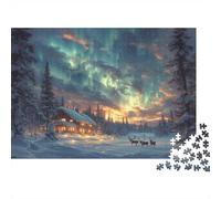 Circolo polare artico|Aurora boreale| Puzzle Divertenti Per Tutta La Famiglia 1000pcs (75x50cm) Adulti